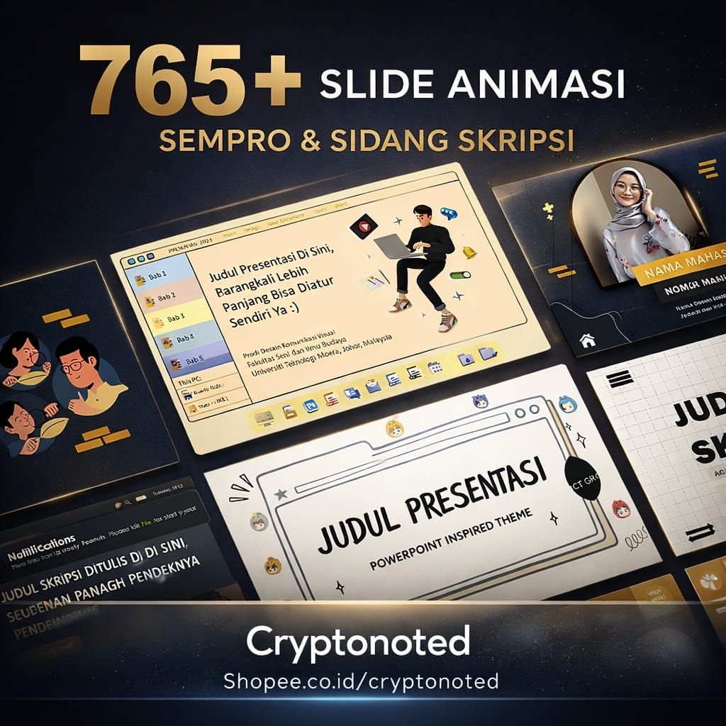 PROMO 765+ Slide Presentasi PPT Sempro & PPT Sidang Skripsi Bergerak