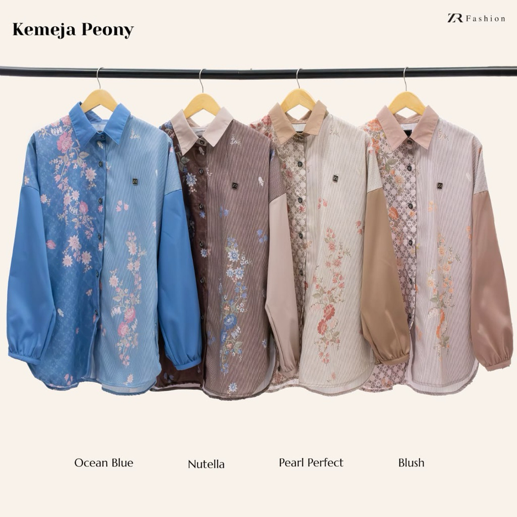 ZR0001 ZR FASHION LINE KEMEJA PEONY