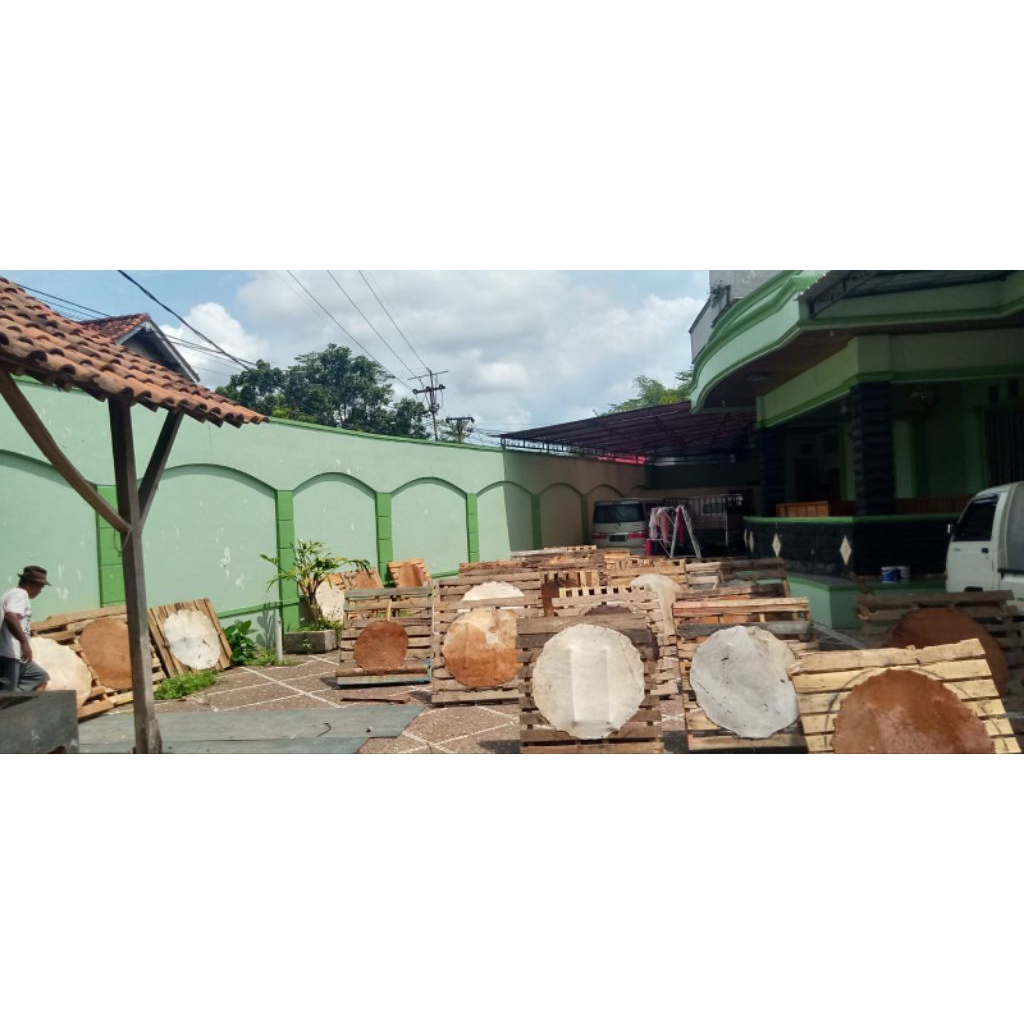 KULIT BEDUG SAPI KERING MASIH BERBULU DIAMETER 90