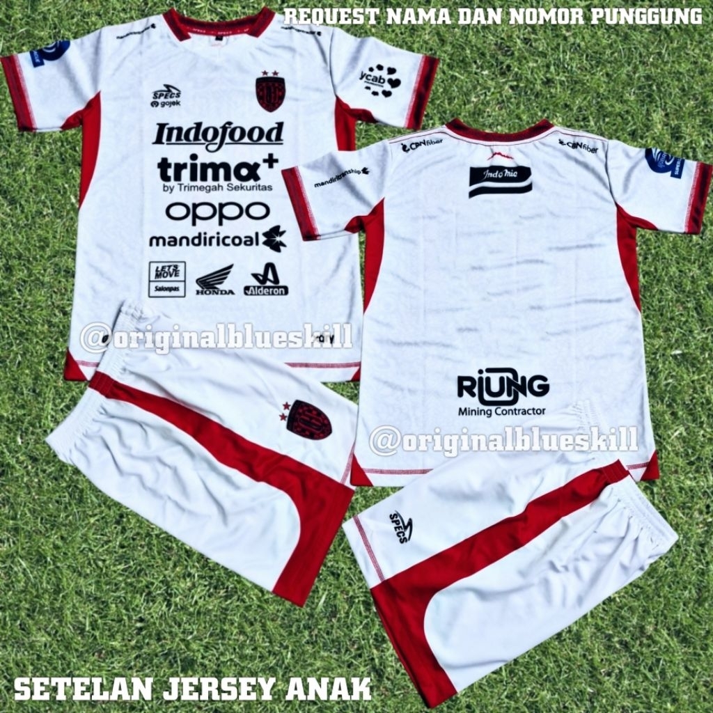 Setelan kids jer5ey bal1 yunaitid 2025/26 | setelan jersey anak bisa pesan nama dan nomor punggung s