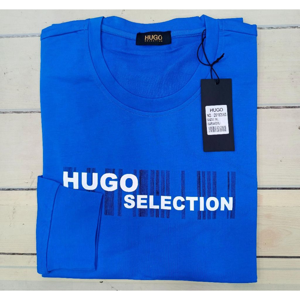 kaos oblong cowok #hugo lengan panjang
