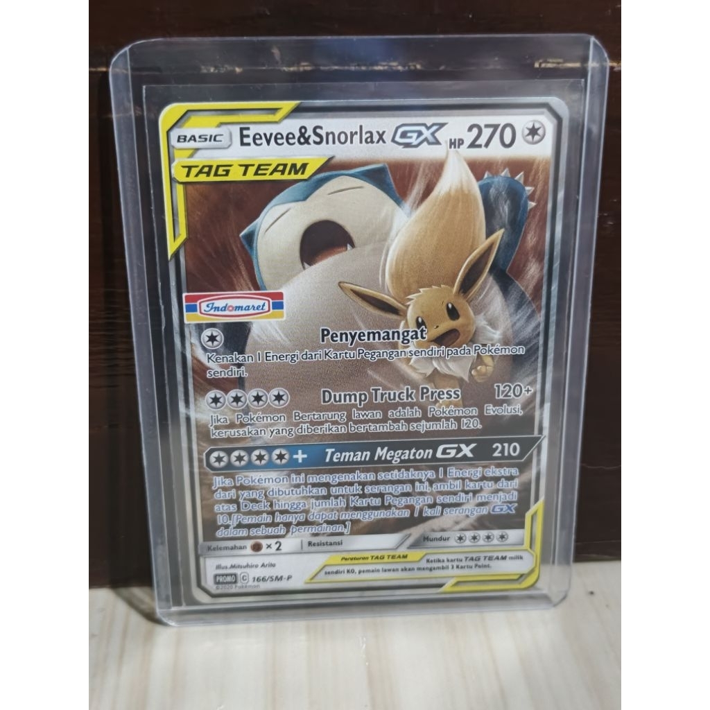 Eevee & Snorlax GX tag team Indomaret 166/SM-P