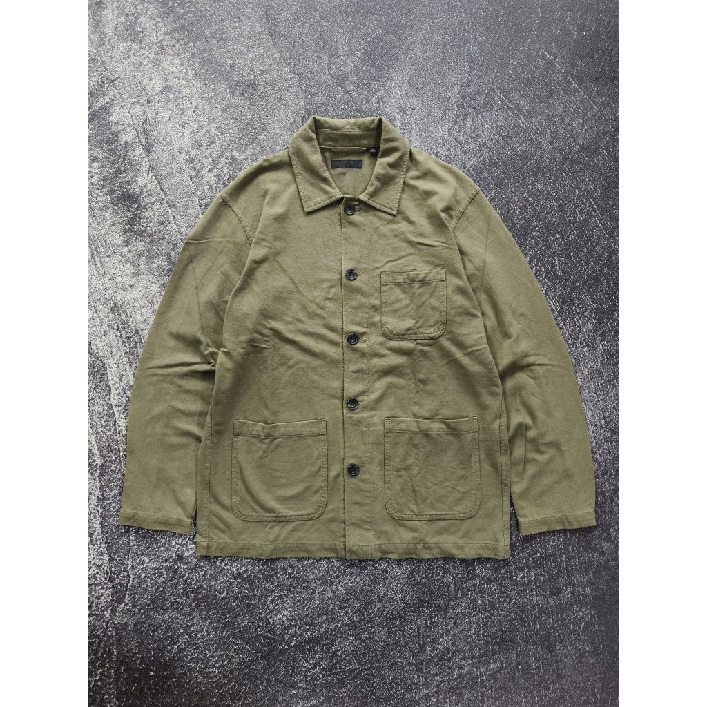 [BACA DESKRIPSI] uniqlo men chore jacket uniqlo washed jacket uniqlo parka uniqlo work jacket