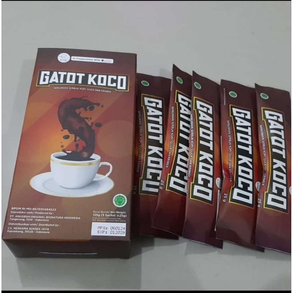 Kopi Gatot Koco  ( 1 Box @ 5 Sachet  ) By dr. Richard Lee - Kopi Gatot Koco (Privasi Aman)