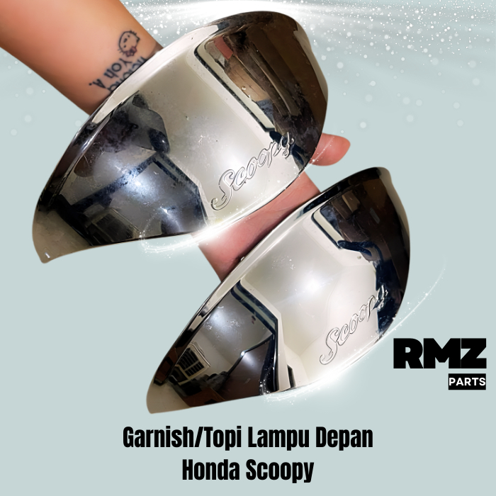 Garnish Lampu Depan Scoopy Lama 2010 2016 Topi Lampu Honda Scoopy Karbu FI Aksesoris Headlamp Chrome