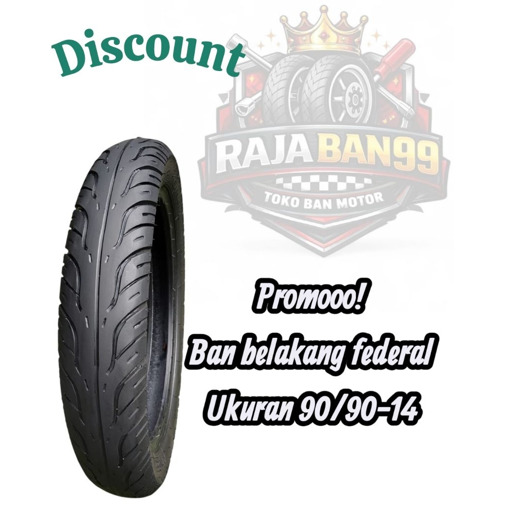 PROMO BAN BELAKANG HONDA BEAT KARBU/FI UKURAN 90/90-14 BAN STANDAR BEAT