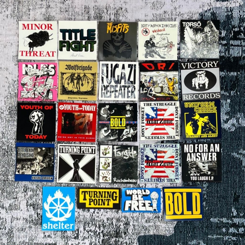 74 varian STICKER VINYL BAND ROCK METAL HARDCORE PUNK HIPHOP | youth of today  | bold | fugazi | bla