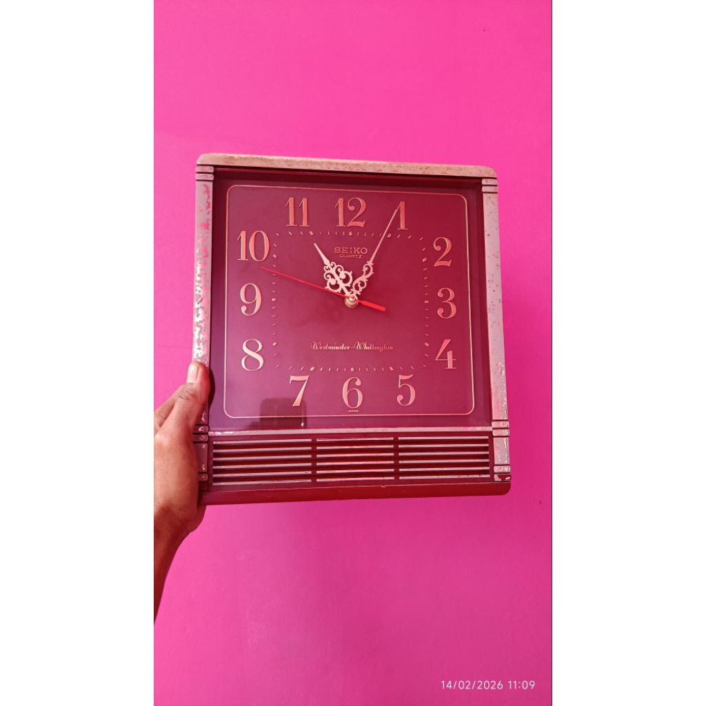 Jam dinding Seiko jadul vintage