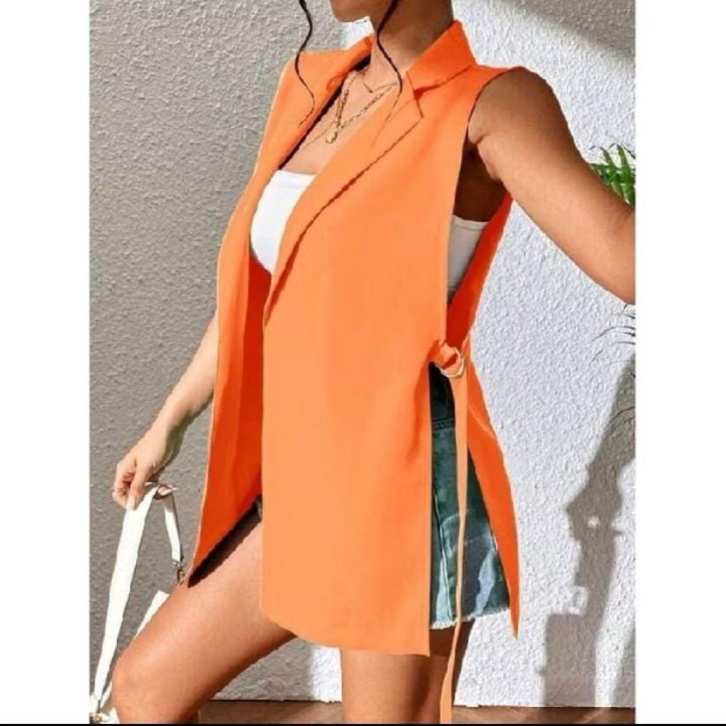 Blazer wanita fashion vest tali / TL tali samping / vest Tali