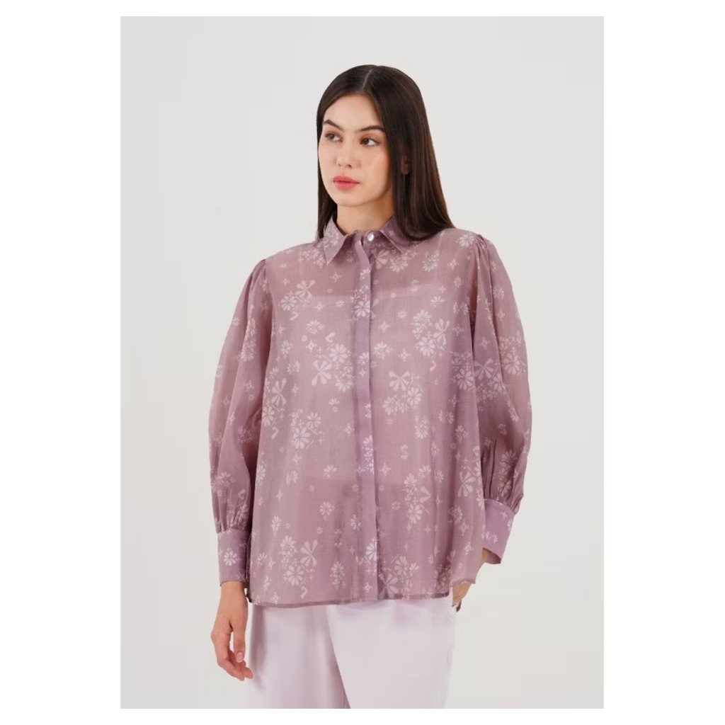 Khanum organza mauve benang jarum size L