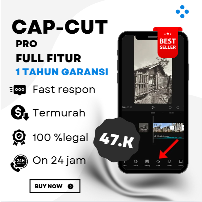 Edit Jago Siap Pakai Capcut Pro 1 Tahun Garansi