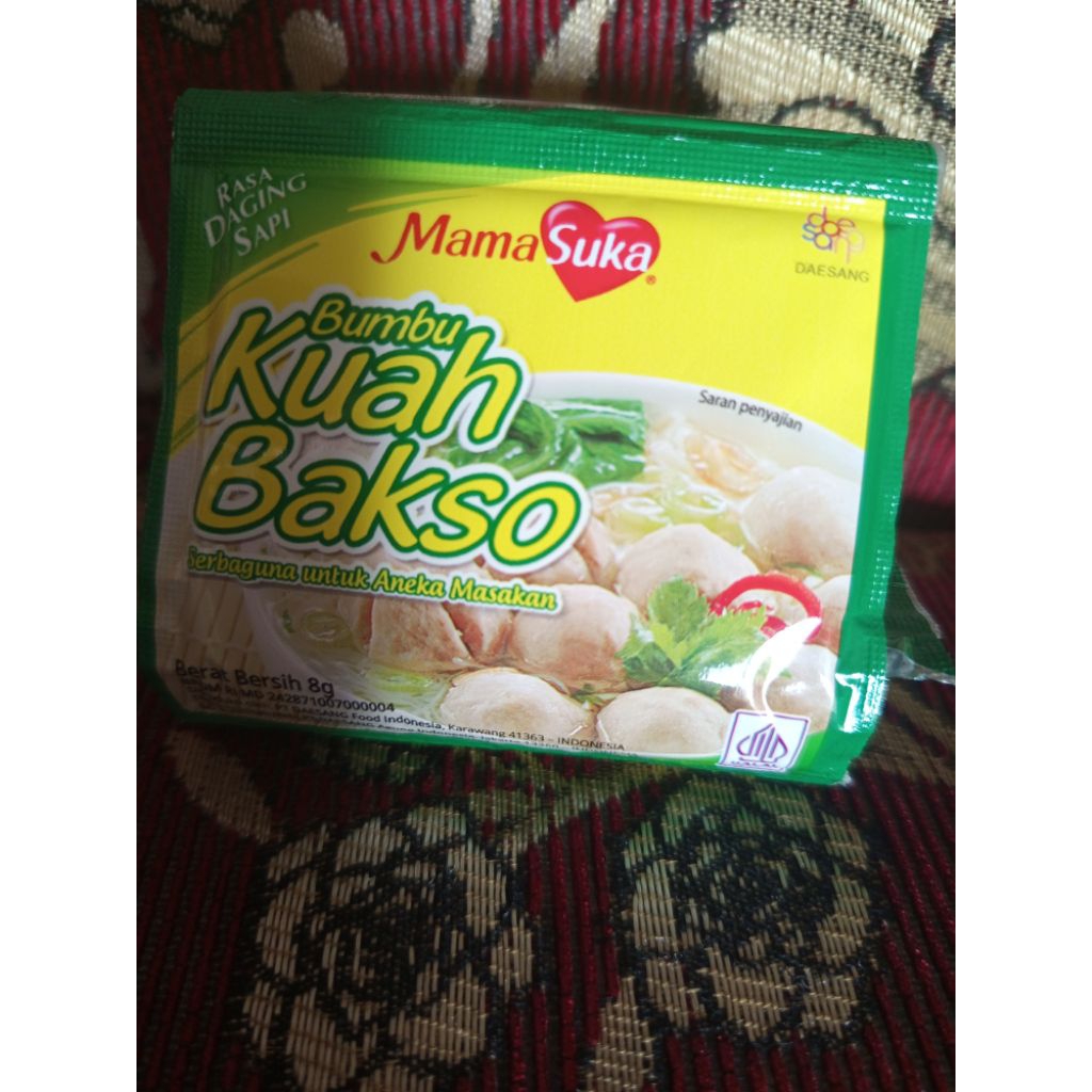 Bumbu Kuah Bakso Instan Mamasuka Rasa Sapi 8g - Praktis, Gurih, Aroma Sapi