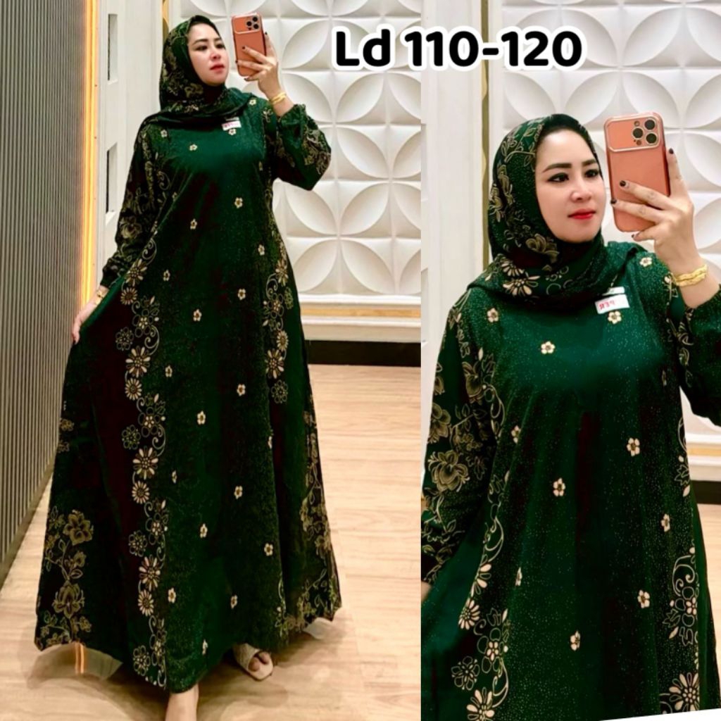 dres set hijab pekalongan motif batik bahan rayon tuwil