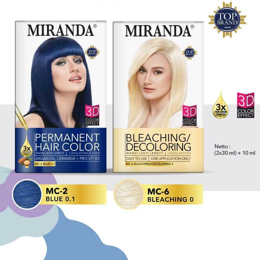 Miranda Paket Rambut MC2 Blue & MC6 Bleaching 30ml