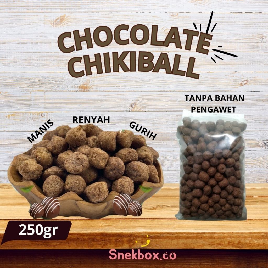 CHIKI BALL COKLAT 250gr SNACK RINGAN COKLAT