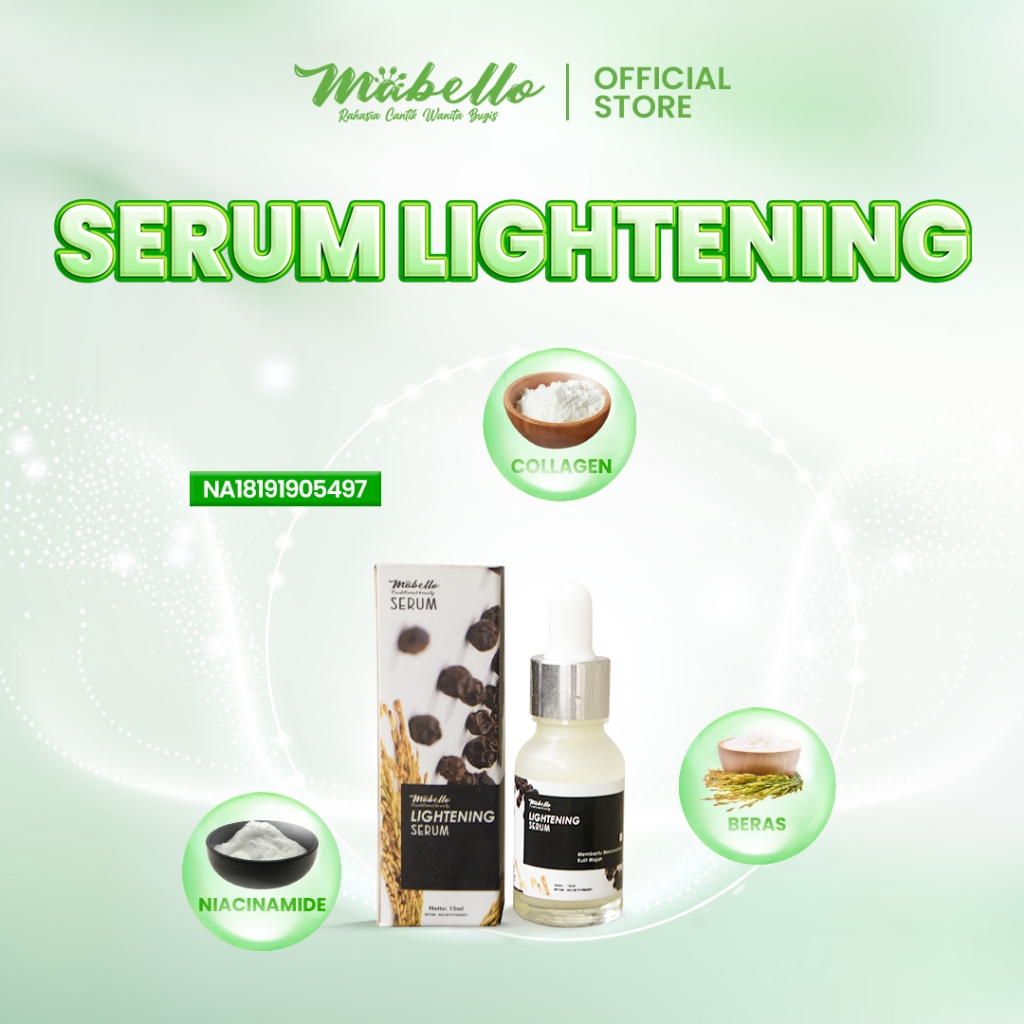 Natural serum by Mabello / BPOM & kandungan bahan alami