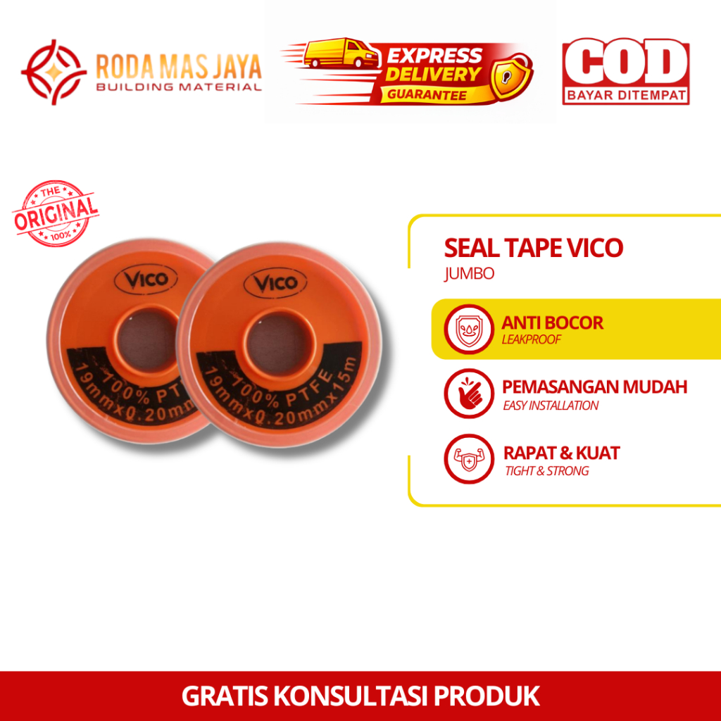 Seal Tape / Isolasi / Selotip / Kran Pipa Air Jumbo VICO