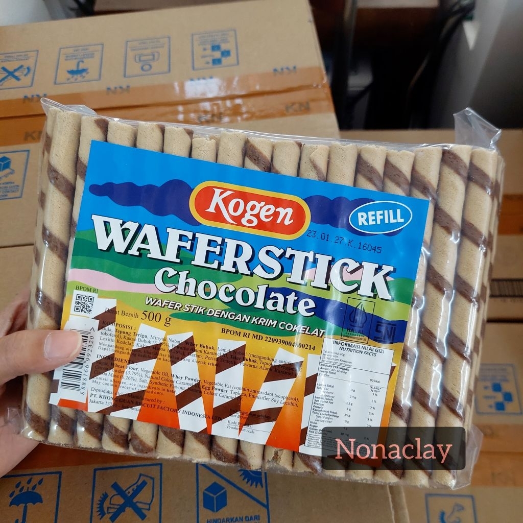 Refill Wafer Stick Coklat Kogen 500 Gram - Rasa Coklat