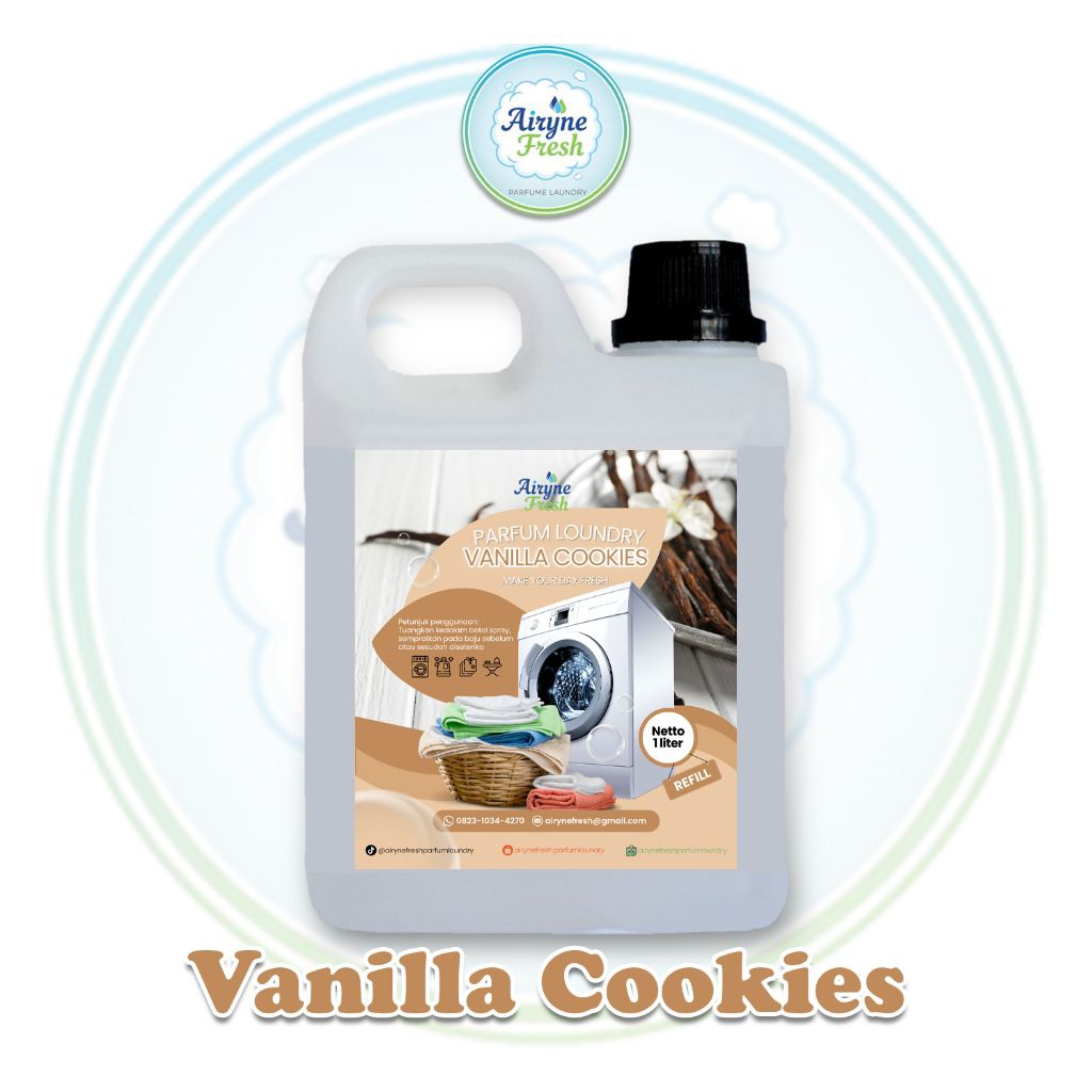 Parfum Laundry Vanilla Cookies | Pewangi 1 Liter | Parfum Tahan Lama