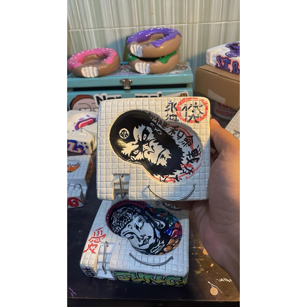 (Khusus Custom) Asbak Skatepark Grafiti Handmade