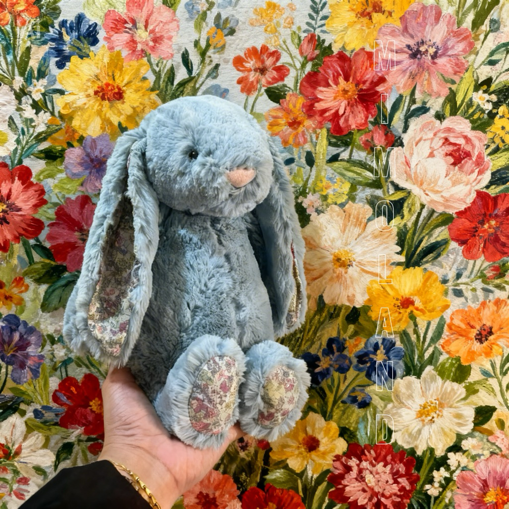 Jellycat Bunny Aqua Blossom Boneka Kelinci