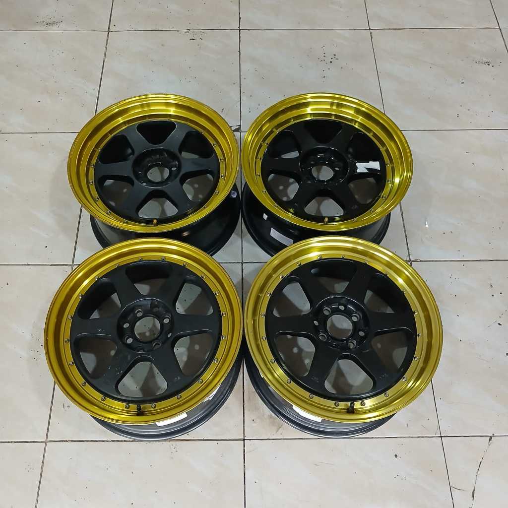 Velg Bekas Copotan Mobil Murah HSR Rumoi Ring 17 Baut 4x100 & 4x114,3 Avanza Xenia Jazz Mobilio Yari