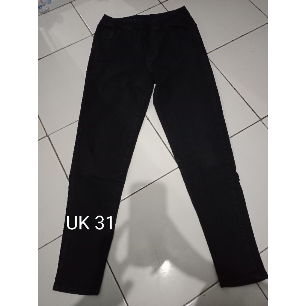 celana hitam jeans pria wanita pl