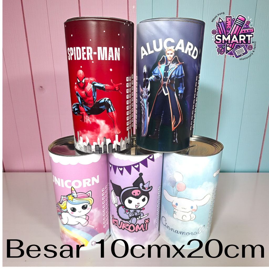 Celengan Target Karakter Lucu Besar - Tabungan Target 2 Juta