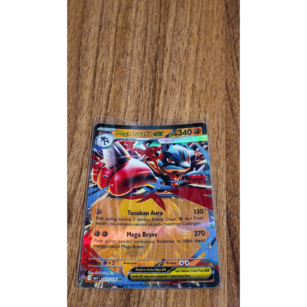 Mega Lucario Ex RR 077/126 Pokemon Indonesia NM