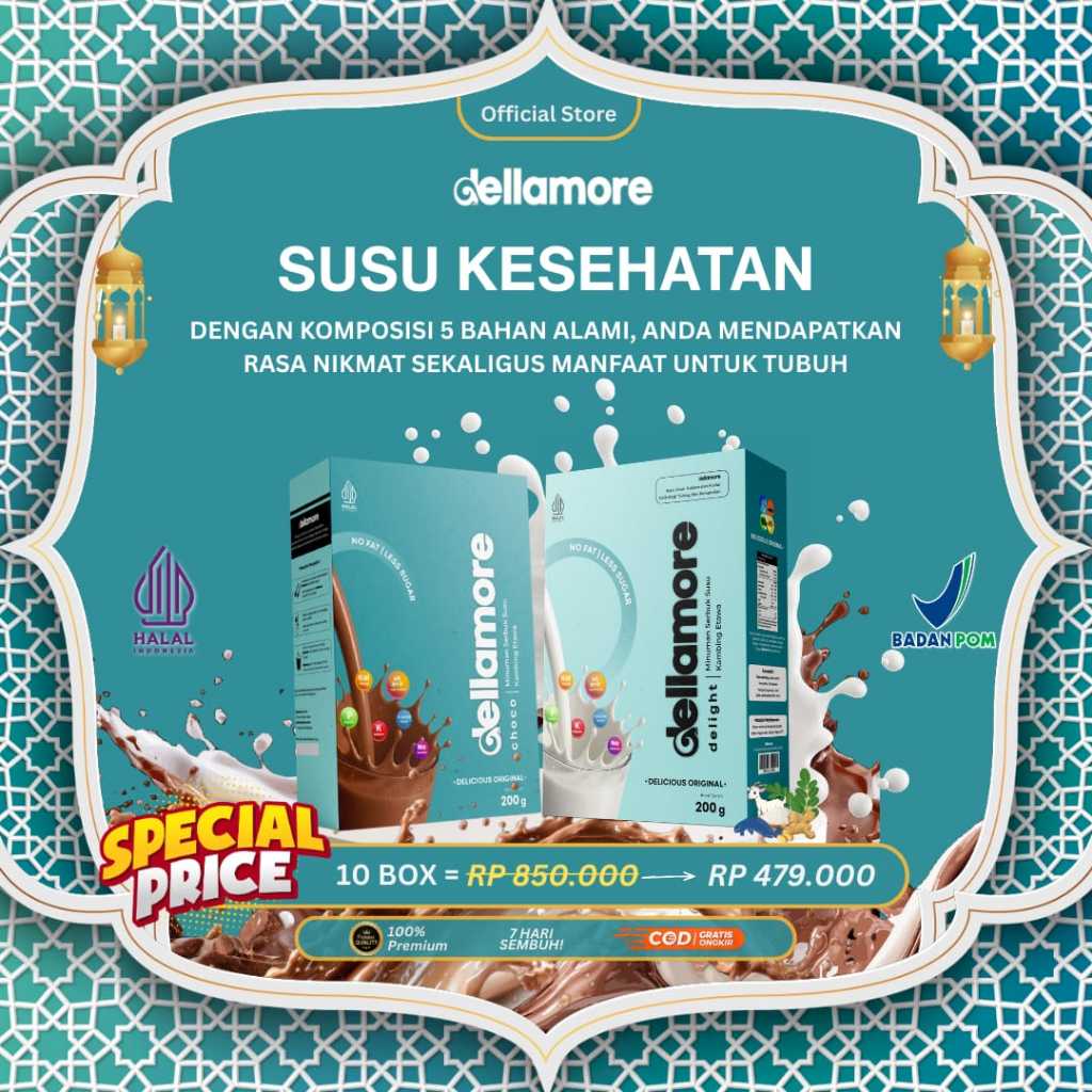 Paket 10 Box, Dellamore (Dellicia and More) susu pengobatan Sendi dan tulang, Diabetes, asam urat da