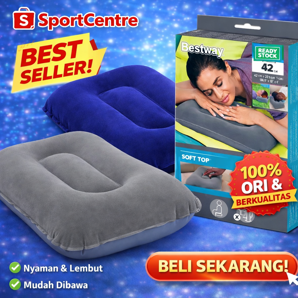 Bestway 67121 - Bantal Angin / Bantal Tiup Kepala Bestway