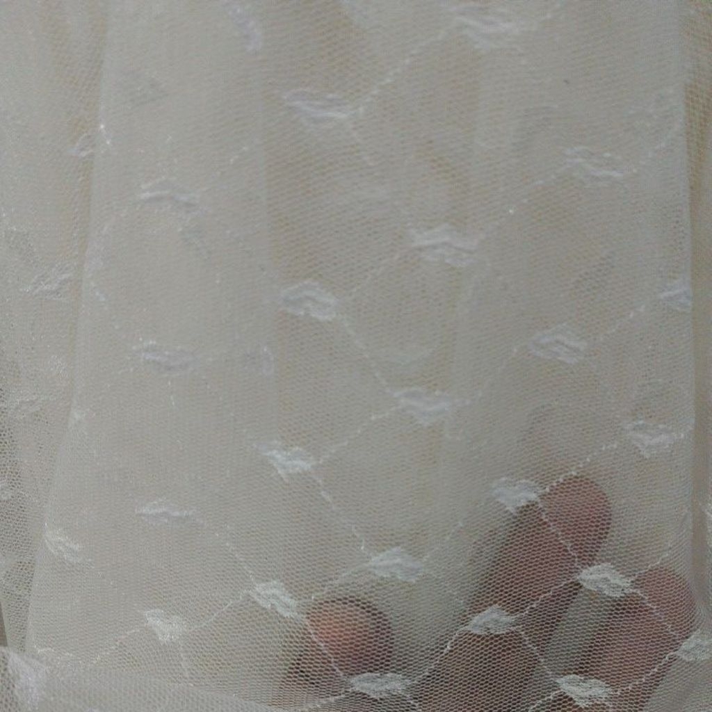 Bahan/Kain Brokat tile Motif /Brukat Putih Tulang/Brokat Bw