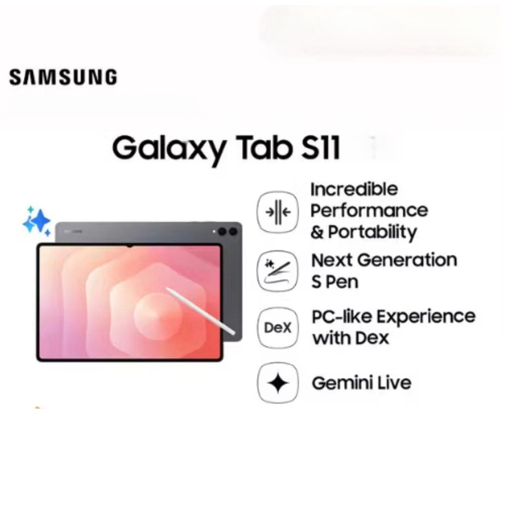 SAMSUNG TAB S11 WIFI - 5G BNIB BARU SEGEL GARANSI RESMI 100% ORIGINAL