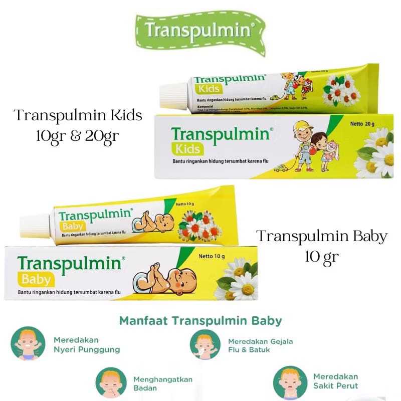 TRANSPULMIN BB BABY / KIDS Balsam Bayi Anak 10 Gr (meringankan hidung tersumbat karena flu) / Balsem