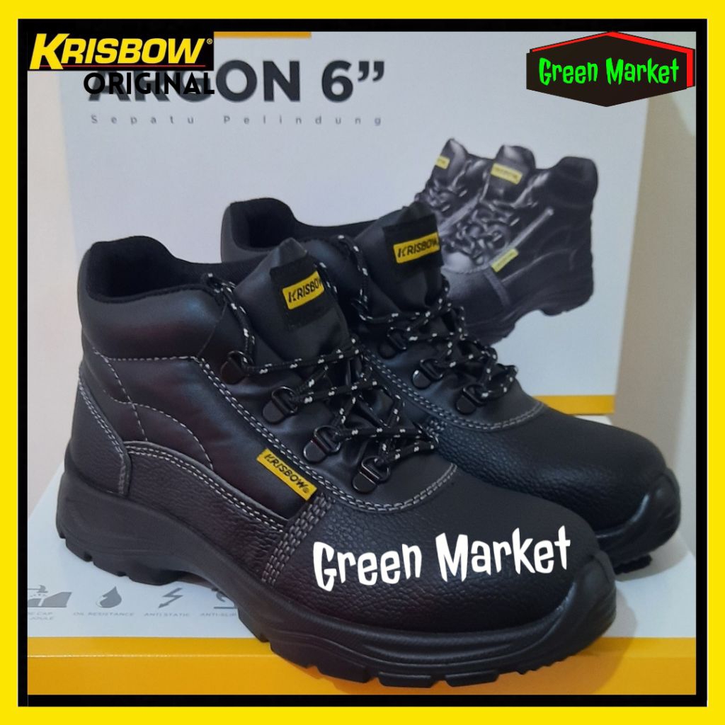 Sepatu Safety Krisbow ARGON 6" || Safety Shoes Krisbow ARGON 6" || Sepatu Safety ARGON pengganti Arr