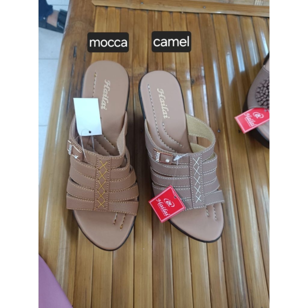 sandal hailai heels tumit senyawa model tali banyak