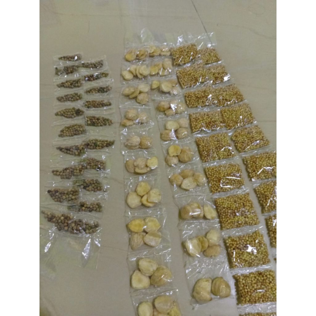 bumbu dapur rencengan mix- 1 renceng isi 10 pcs kualitas premium kemiri, ketumbar, merica