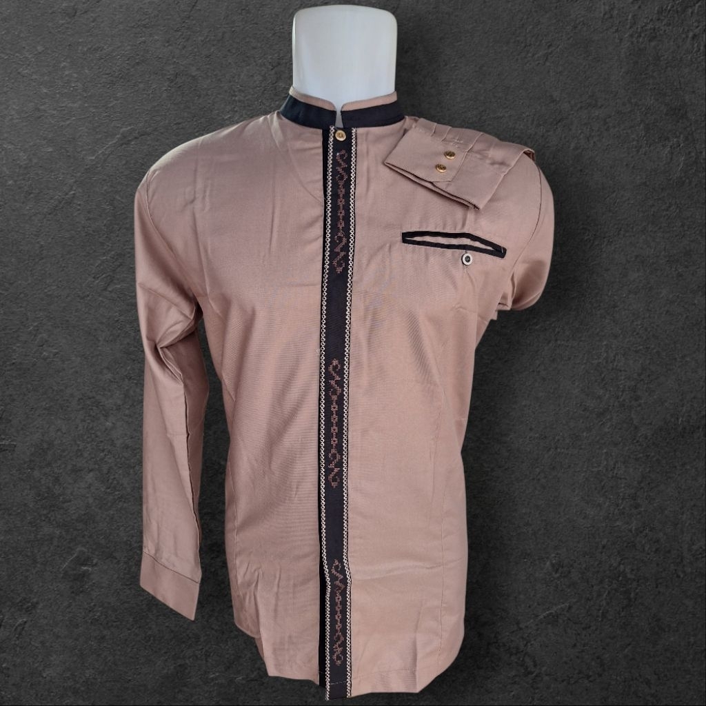 koko alwafa bordir/baju koko al wafa/baju muslim al wafa