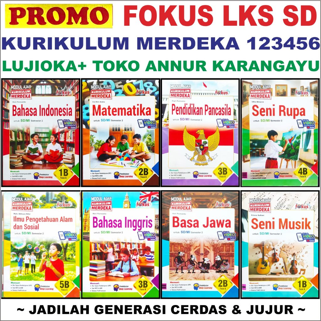 Lujioka PROMO FOKUS LKS 2 SD FOKUS Kelas 2 Kurikulum Merdeka Soal Buku Paket 2A 2B Pustaka Persada K