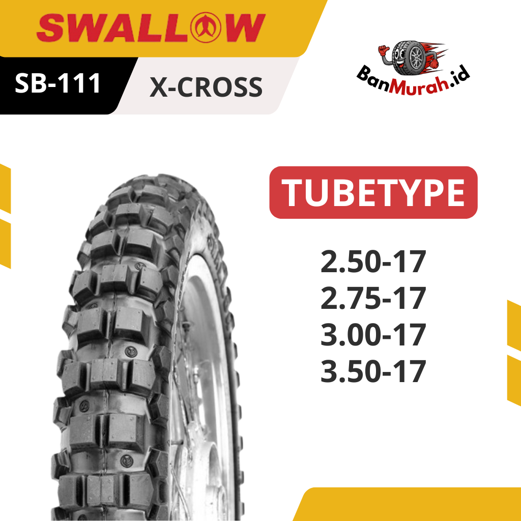 Ban Luar Motor Swallow SB-111 X-Cross 250 275 300 350 Ring 17 TUBETYPE (NON TUBELESS)