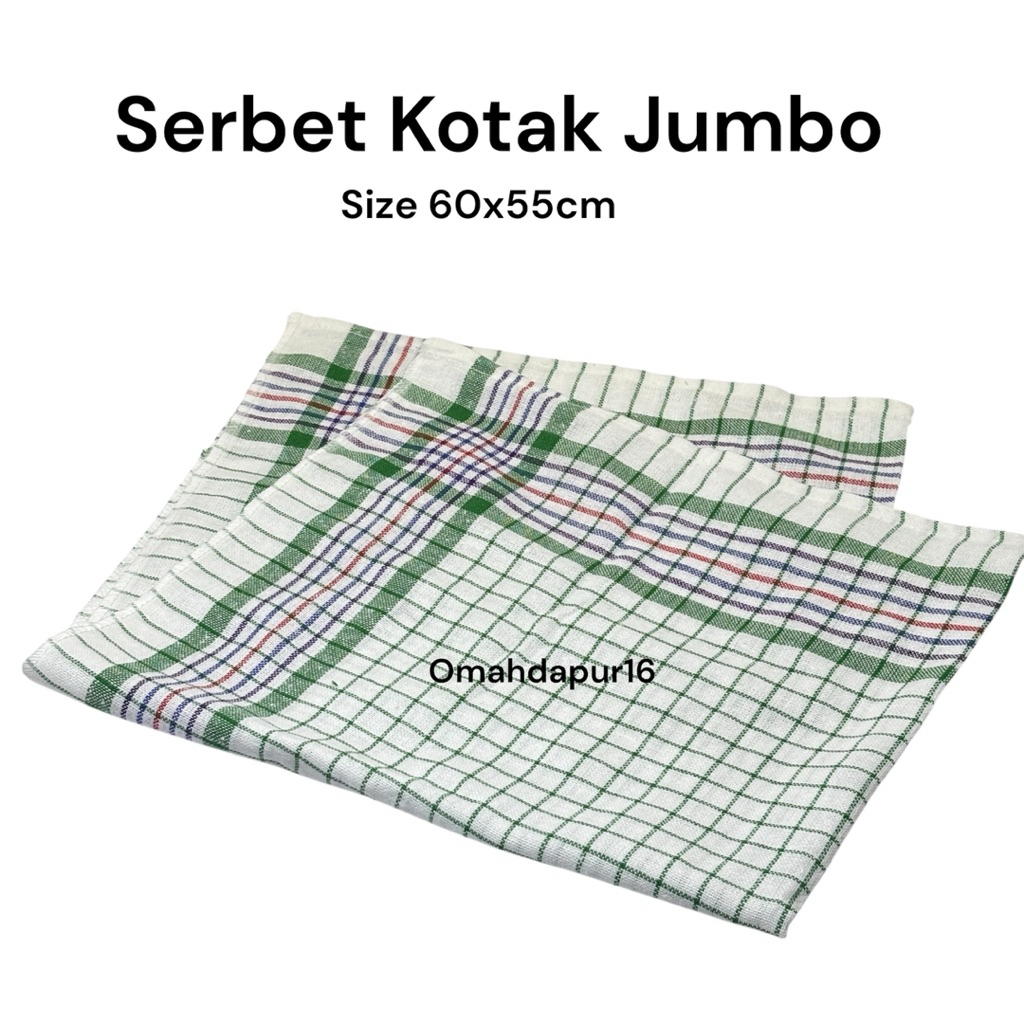 Serbet Kotak Jumbo Besar 60x55cm | Serbet Lap Piring Serbet lap tangan besar