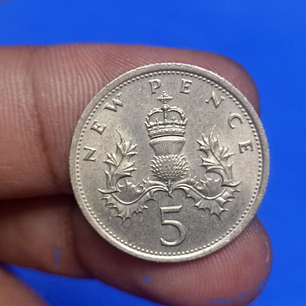 KOIN INGGRIS 5 NEW PENCE 1977