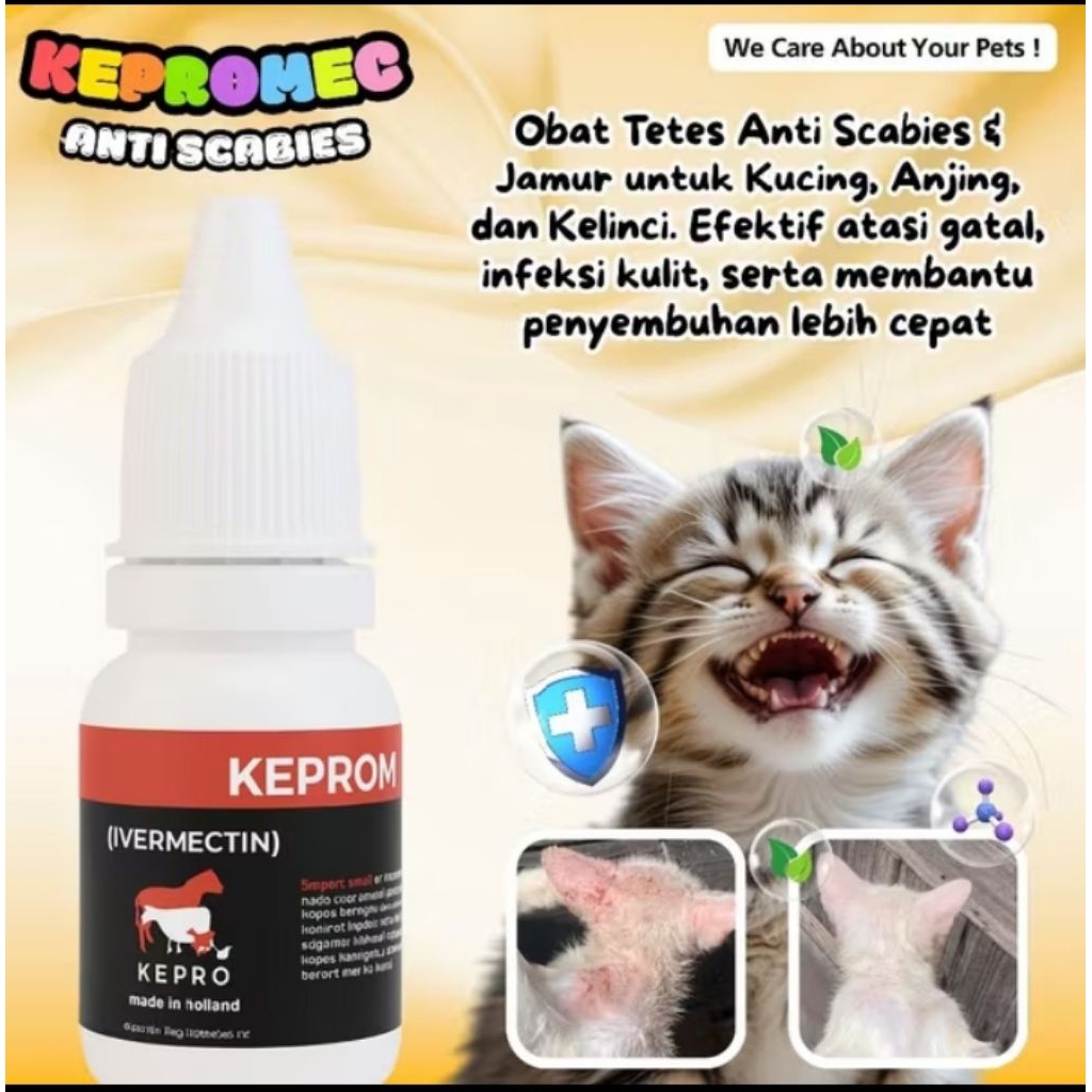 OBAT TETES KEPROMEC ORAL | OBAT, KUTU, CACING, JAMUR, SCABIES ANJING DAN KUCING