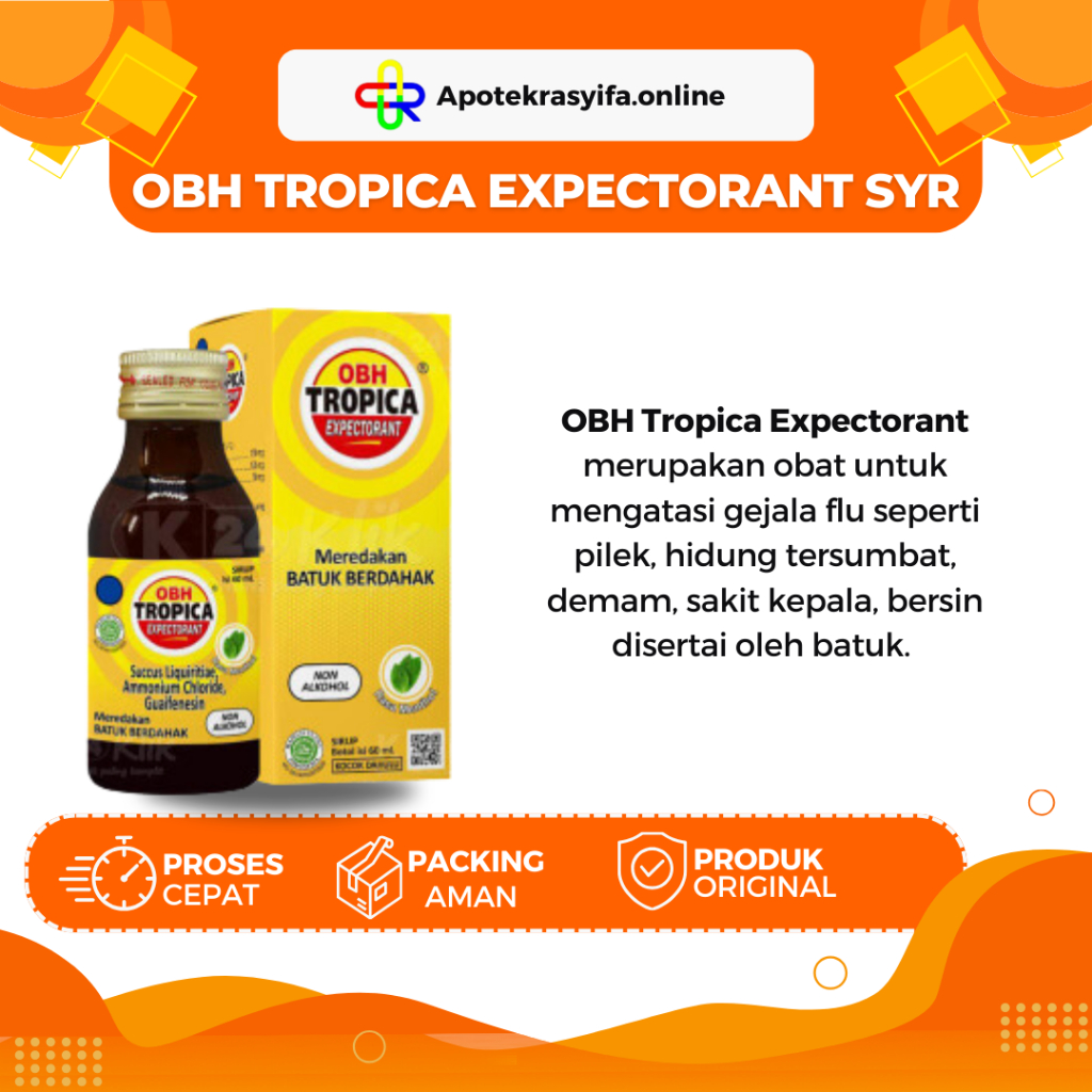 OBH Tropica Expectorant 60ml Meredakan Batuk Berdahak