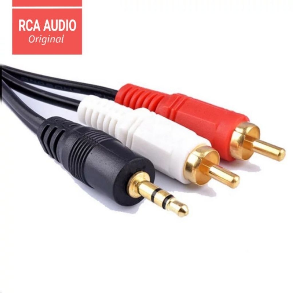 KOTA BATAM - KABEL RCA 2 IN 1 kabel audio AV 2 ke 1 panjang 1 meter