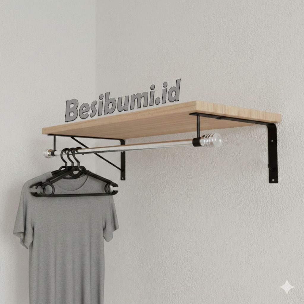 Rak dinding gantung aesthetic rak dinding simple rak dinding kuat besi rak dinding besi siku L besi 