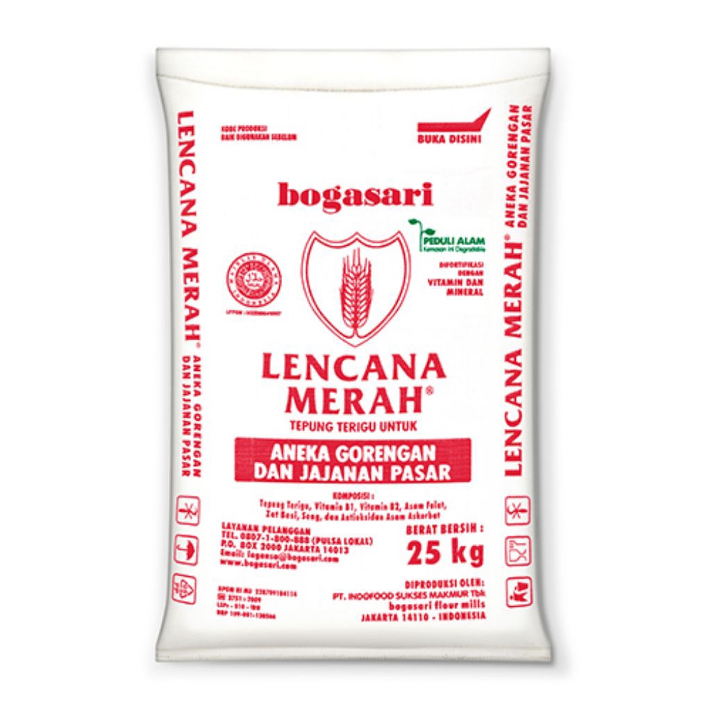 tepung terigu lencana merah (25kg).