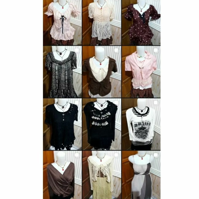 Batch 4 + adm morikei coquette grunge punk cottage core milkmaid plaid skirt axes femme