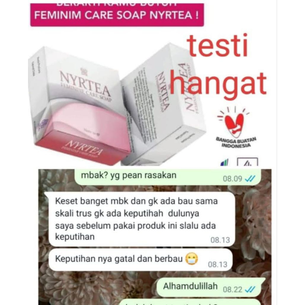 Nyrtea Sabun Kewanitaan Alami dengan Minyak Zaitun dan Tawas