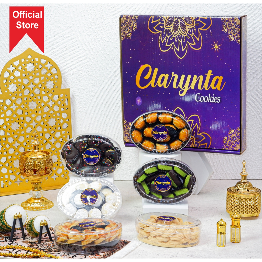 Hampers Kue Lebaran Clarynta Produksi New Yona Cookies isi 6 Toples – Clarynta
